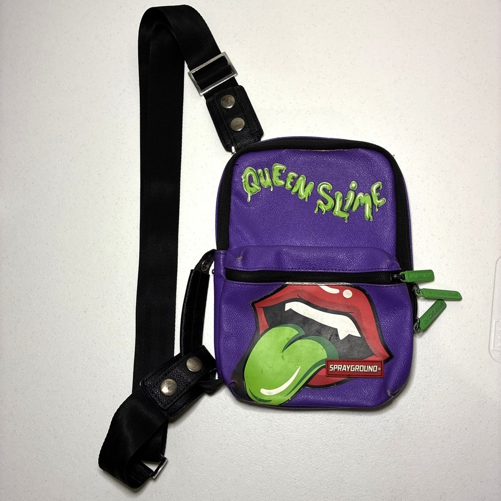 Sprayground QUEEN SLIME Sling Bag Limited Edition Removable Strap Streetwear